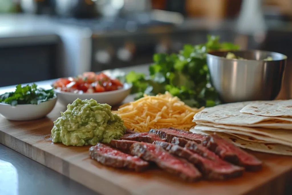 Steak Quesadilla ingredients