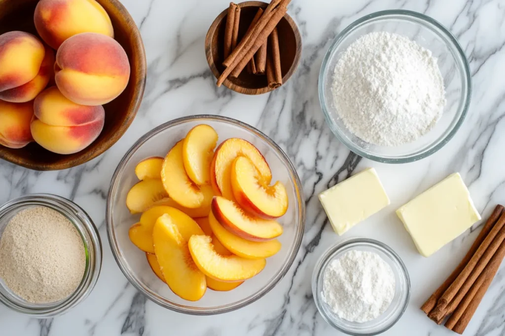 peach cobbler with canned peaches ingredients