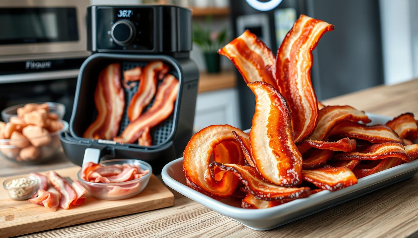 Air Fryer Twisted Bacon