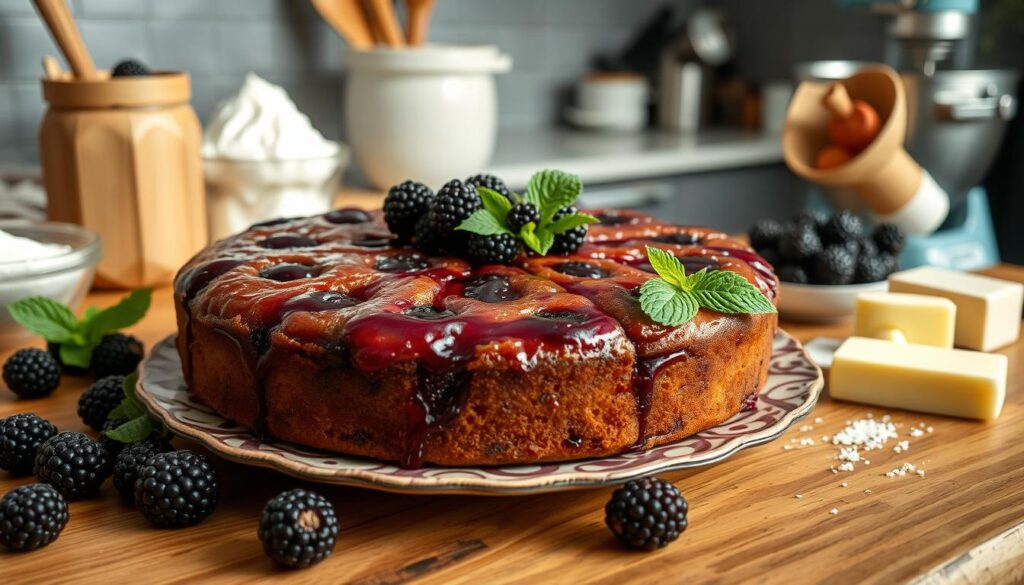 Blackberry Upside Down Cake