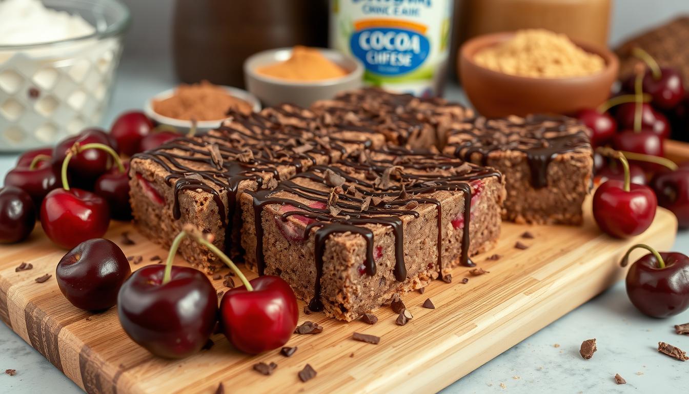 Chocolate Cherry Cheesecake Bars