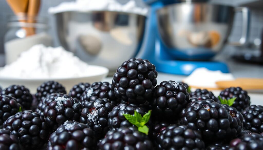 Fresh blackberries for blackberry upside down cake