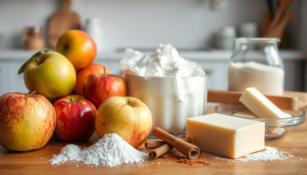 Ingredients for apple pie cookies