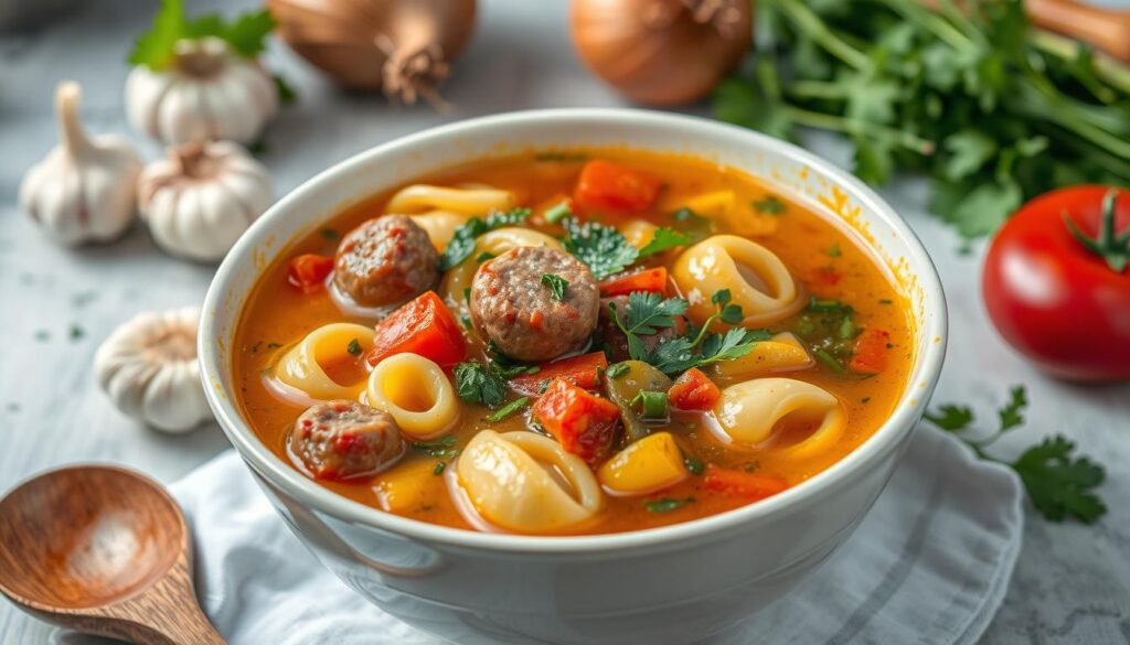 Sausage and Tortellini Soup