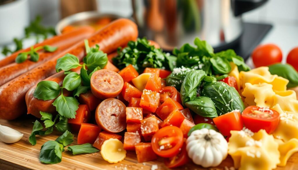 Sausage and Tortellini Soup ingredients