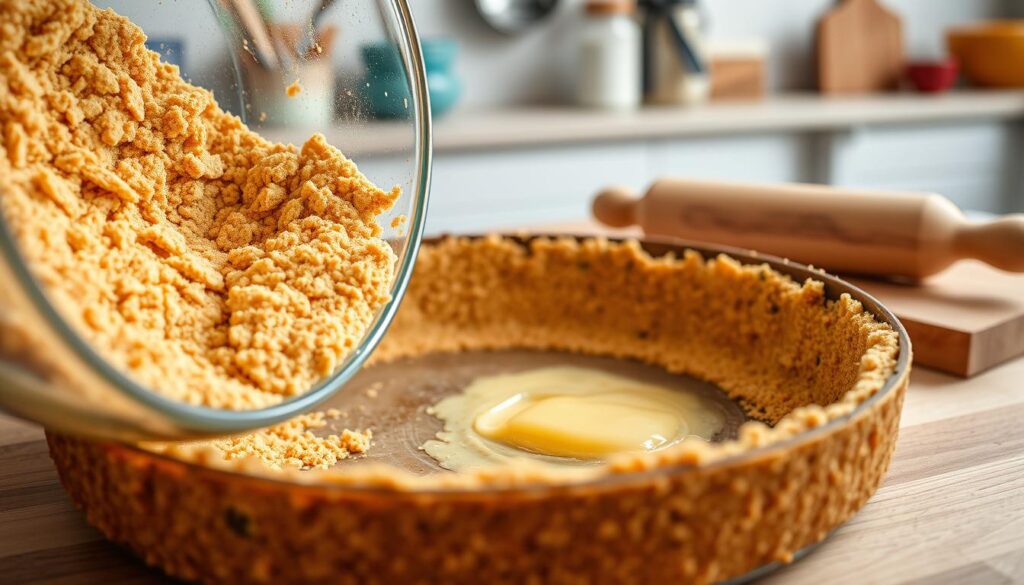 cheesecake crust preparation