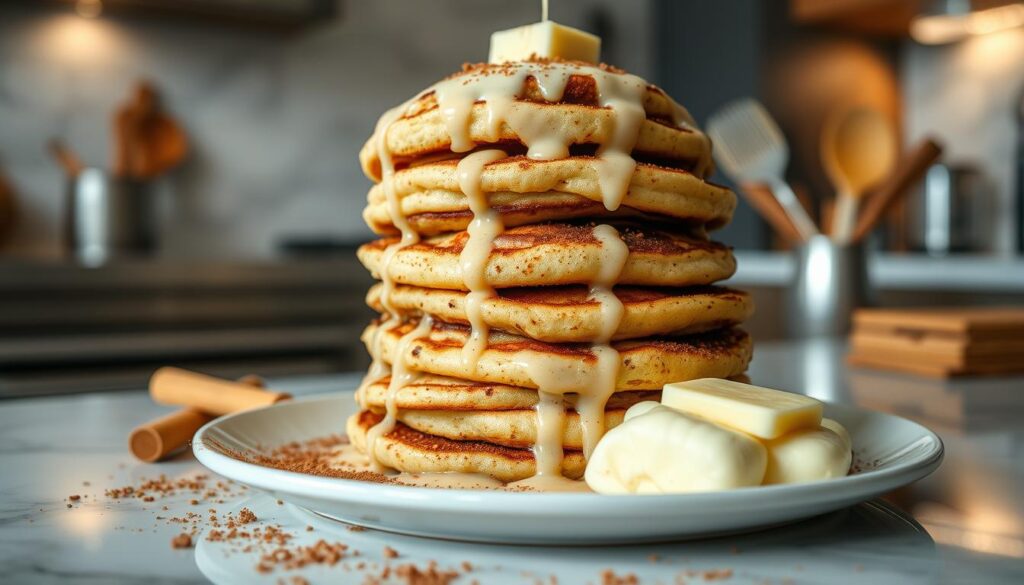 cinnamon roll pancakes