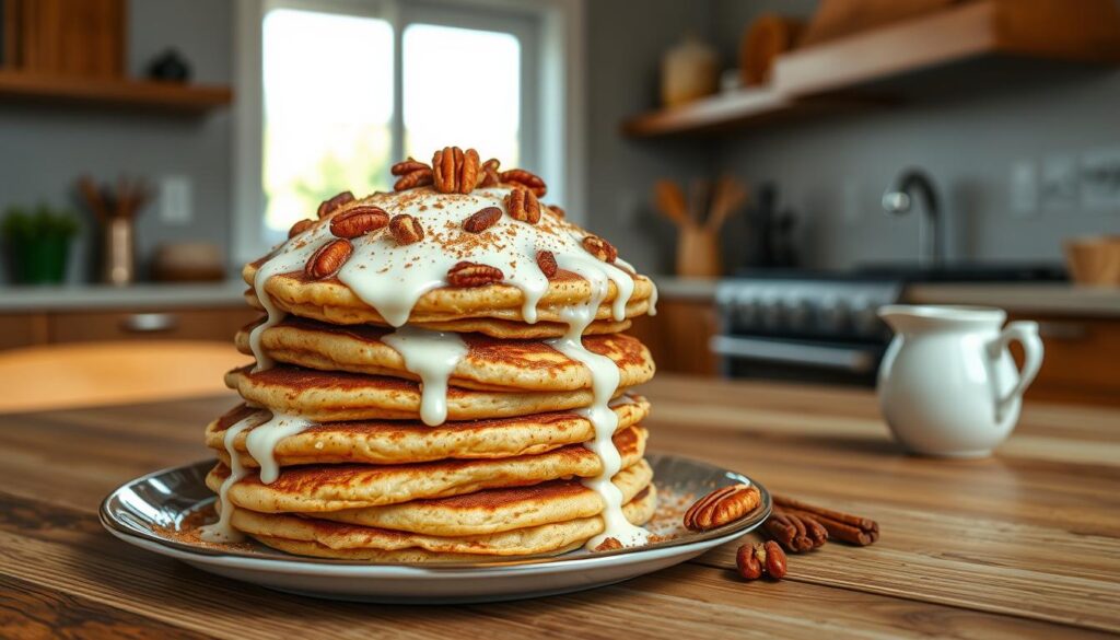 cinnamon roll pancakes