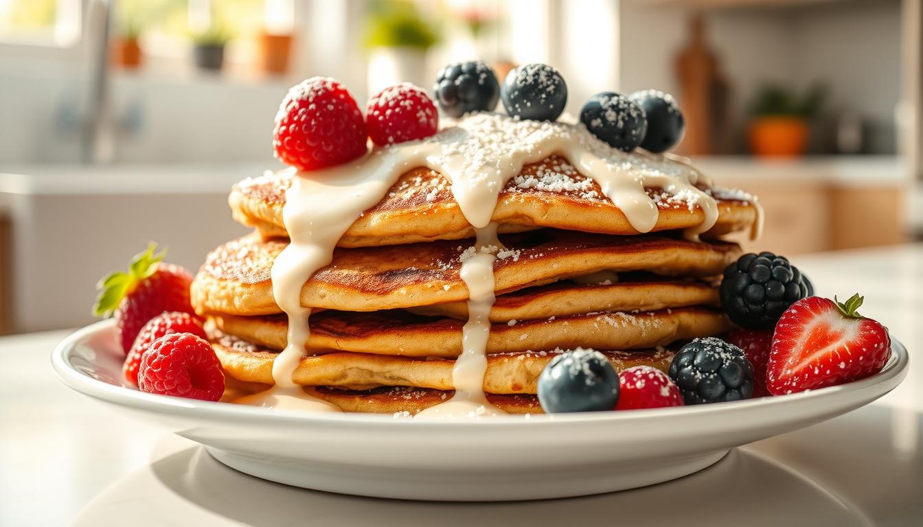 cinnamon roll pancakes