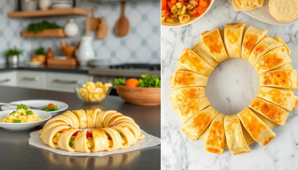 how to make Breakfast Crescent Ring